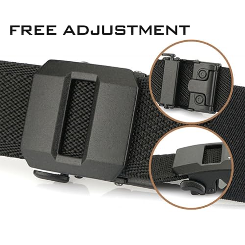 Exteriorm-U Belt,Adjustable Nylon Ratchet Belt,Woven Waist Tactical Belt,with Automatic Slide Buckle3