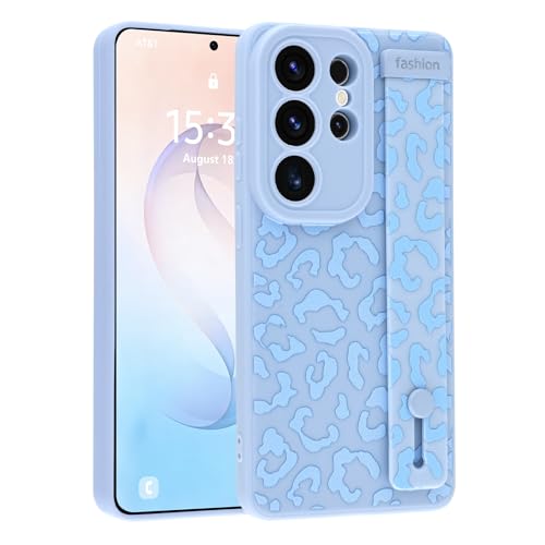 Image of Compatible with Samsung Galaxy S26 Ultra Case with Strap Wrist Blue