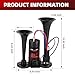 Air Horn for Trucks, 150dB Super Loud Train Horn Kit with 12V Air Compressor,Car Horn - Universal Fit for Any 12V SUV Motorcycle Trucks Pickup Lorries Trains Cars Boats