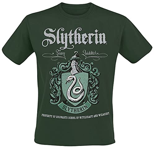 Amazon.com: Men's Harry Potter Slytherin Crest Green T-Shirt