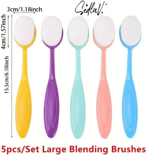 SEDLAV 5pcspack Small Large Blending Brushes - Versatile DIY Crafting Kit for Smooth Drawing, Painting, and Ink Application on Cards and More