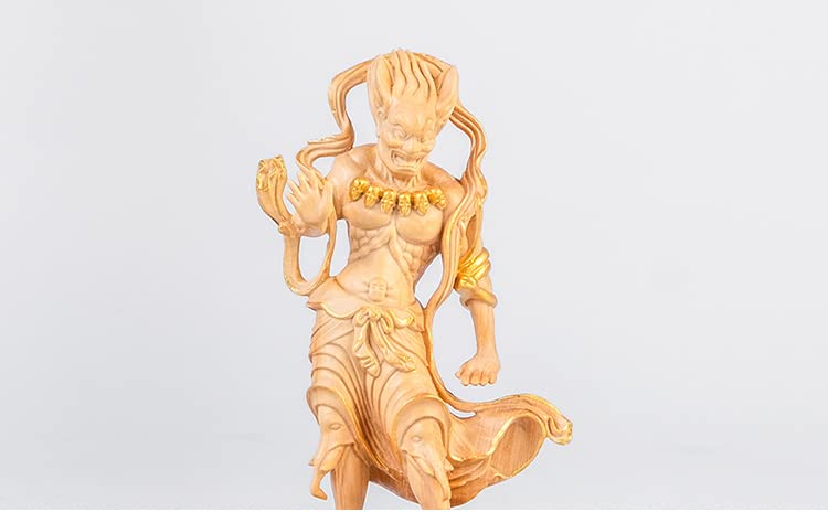 Amazon｜精彫造像 仏像 木彫り 深沙大将/深砂神王/仏教護法/唐密真言宗