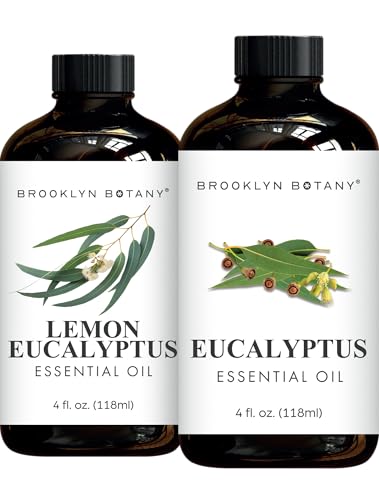 Aceites Esenciales de Limón Eucalipto y Eucalipto Pack 2 x 4 Fl Oz