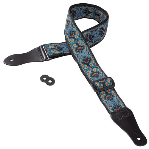 KLIQ Vintage Woven Guitar Strap for Acoustic and Electric Guitars