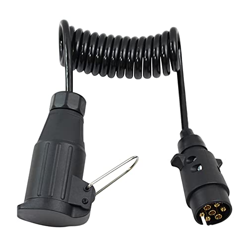 7Pin Truck Trailer Light Board Extension Cable Connector Adaptor Cable Socket Wire Part Cable Circuit Socket Plug Connector Circuit Socket Truck Trailer Light Board Extension Cable Male To Male