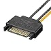 immagine 3J&D 2 Confezioni 2x SATA Power 15 Pin a 8 Pin PCI Express (PCIe) Grafica Scheda Video Cavo Adattatore di Alimentazione - 20cm