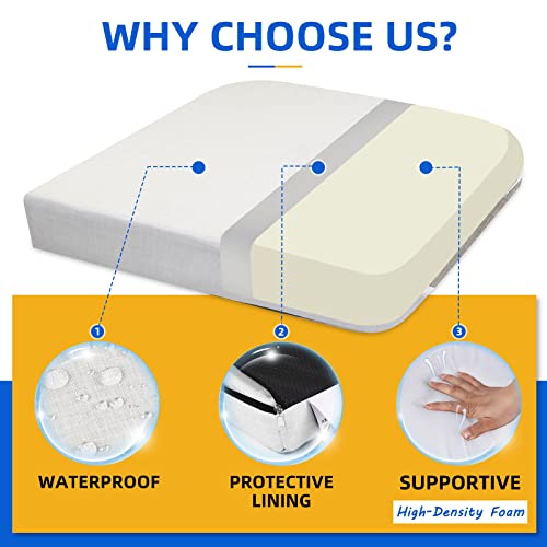 Seclato Chair Cushions For Dining Chairs, 17 X 16 X 2 Inches Seat Cushions For Kitchen Chairs With Ties And Washable Cover, Chair Pads For Dining Chairs, Kitchen Chair Cushions Set Of 4 - White #TOP2