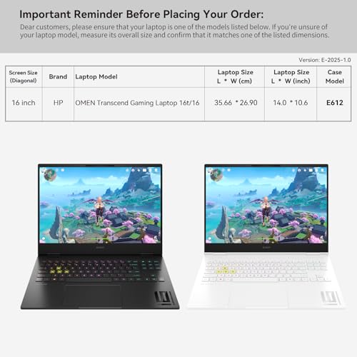 Funda de portátil para HP OMEN de 16 pulgadas Smatree ideal para viajes y torneos gaming E612 2