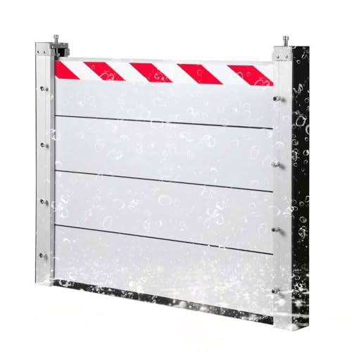 Barrera contra inundaciones para puertas de garaje y exteriores de 80x60cm