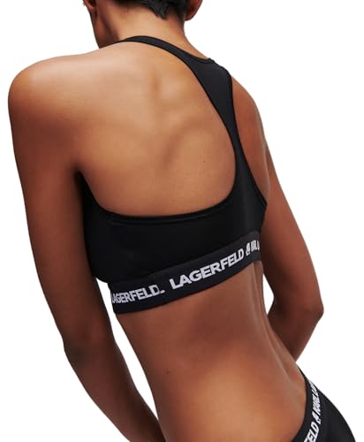 Karl Lagerfeld Donna Bralette Con Logo Nero Xs - 10