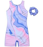 JESKIDS Leotards for Girls Gymnastics with Shorts Dance Biketards Tumbling Matching Hair Scrunchi...