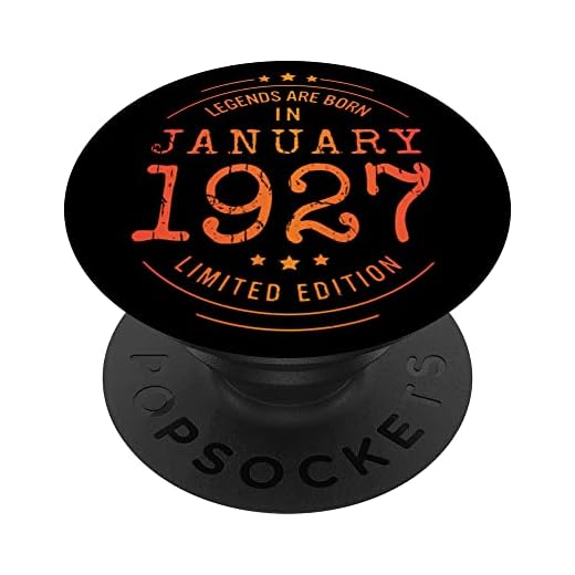 Cumpleaños Enero 1927 Edición Limitada Regalo January 1927 PopSockets PopGrip Intercambiable