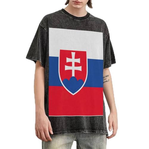 T-shirt Slovaquie homme coton délavé confortable et ample