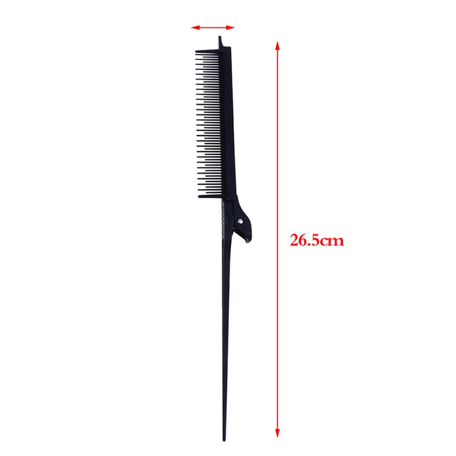 DieffematicSZ Grzebień Hair Cutting Zonal Comb Modeling Plastic Hairpin Tail Comb (Color : Schwarz)