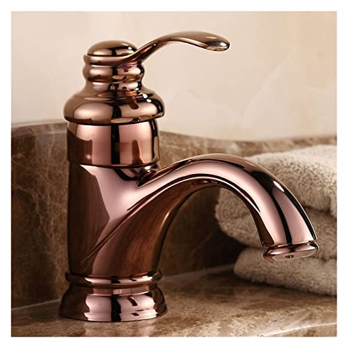Grifo de lavabo clásico en latón cromado ZH1YFD para baño elegante de agua fría y caliente