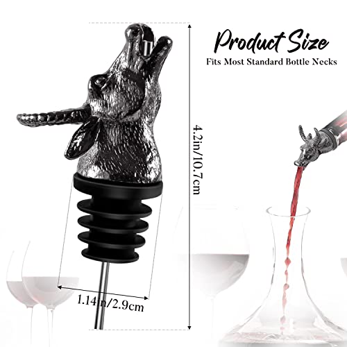 Bull Wine Pourer For Wine Bottles, Buffalo Stainless Steel Animal Bar Liquor Bottle Pourer Liquor Pour Spout For Liquor Bottles, Speed Pourer Wine Areator Spout Bottle Pourer For Alcohol #TOP1