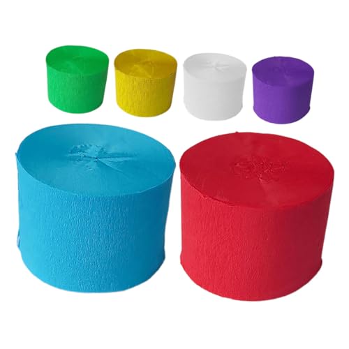 CORHAD Diverse Crepe Paper Rolls 6 Rolls for Boys and Girls Crafts Decor Celebration Decorations