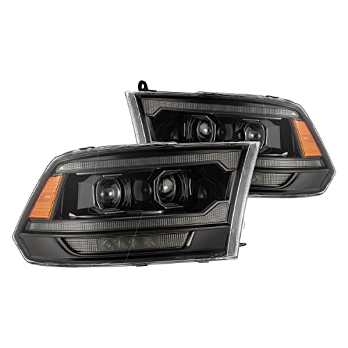 AlphaRex 09-18 RAM 1500 PRO-Series Proj Headlights Alpha-Black w/Sequential Signal & Top/Middle DRL (880563)