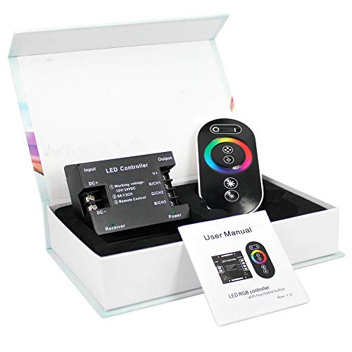 UltraBright Berühren Panel RF Remote Control Fernbedienung, 12V/24V 18A Controller Kontroller Empfänger für SMD RGB LED Fee Beleuchtung Strip Licht Streifen Cover