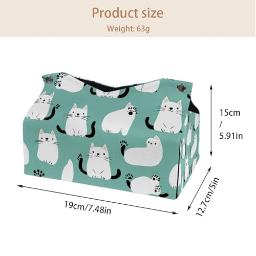 Boîte à mouchoirs chat blanc lot de 2 distributeurs décoratifs - 5