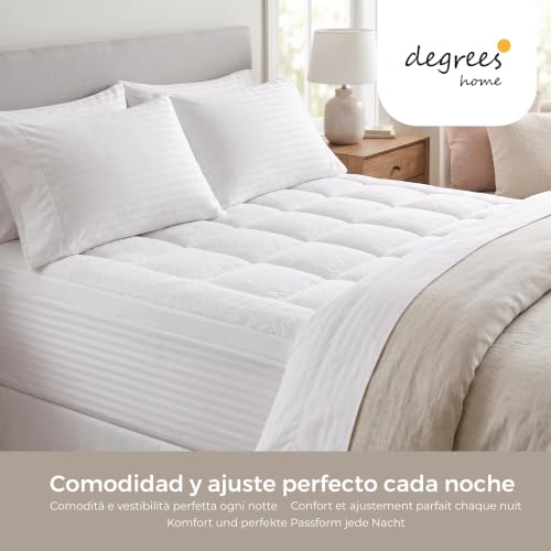 Miniatura 6 de Degrees Home Majestic Protector De Almohada Con Cremallera 100 Algodón, Suave Y Transpirable Funda Natural Con Acabado Raso Labrado 90x45 Antialérgica, Lavable Y Certificada Oeko-Tex
