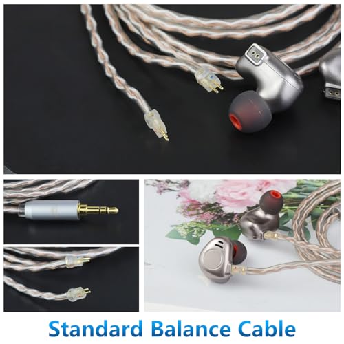 okcsc 0.78 2PIN to 3.5mm 4 Core Upgraded Replacement Earphones Cable IEM Cable for Astell&Kern Diana/Final A3000/A4000/A5000 64 Audio U12t/U18t IEMs 3.94FT