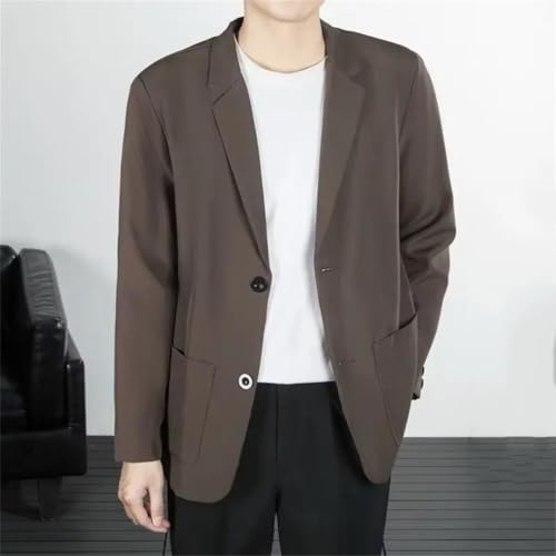Men's Four Seasons Solid Color Suit Jacket Single-Breasted Casual Daily Suit Jacket2