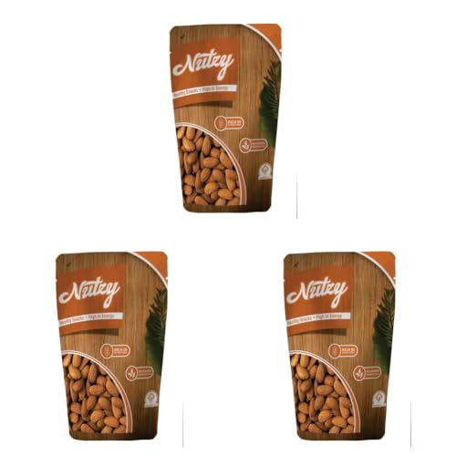 Image of Nutzy Premium Almonds (Sanora Almonds, 250g) (Pack of 3)
