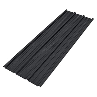 BIRCHTREE 24x Roof Sheets Corrugated Garage Shed Side Panels Metal Roofing Covers Carport Greenhouse 1080x426mm RSS02 Black