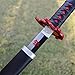 Handmade Katana,Anime Tanjiro Kagura Sword,40.5-Inchs Carbon Steel Samurai Sword