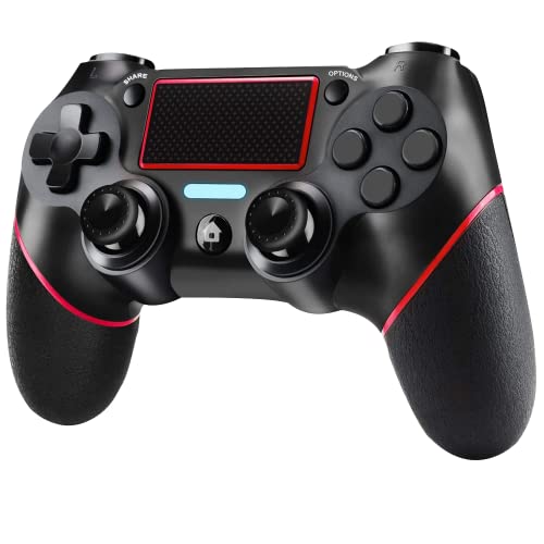 Genérico Mando Inalámbrico funciona con P4/Pro/Slim/PC y ordenador portátil,Controller p21 Rojo