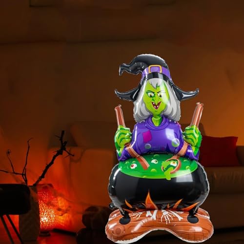 Image of Rozi Decoration Halloween Theme Skeleton Ghost Balloons Set - Foil Pumpkin Balloons for Scary Birthday Party Decoration - Multi, Set of 1