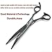 7.0in Titanium Black Professional Pet Grooming Scissors Set,Straight & Thinning & Curved Scissors 4pcs Set for Dog Grooming,(Black)