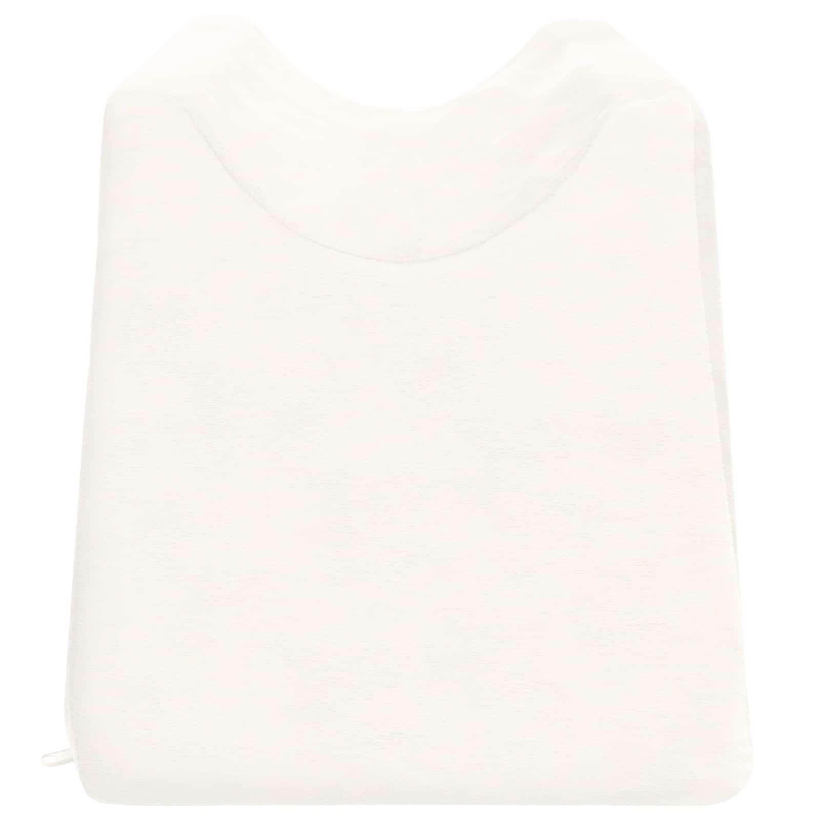 Almohada para piernas de espuma de poliuretano, color blanco, ergonómica, 68 x 25 x 21,5 cm, cojín para dormir de espalda y de lado, espuma viscoelástica alternativa con superficie de