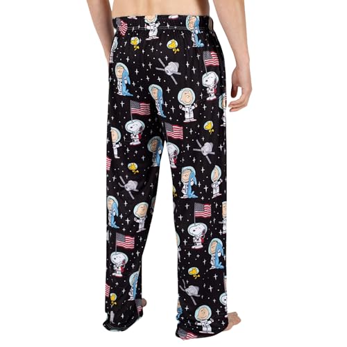 Image of BRIEF INSANITY Peanuts Character Pajama Pants for Men & Women, Soft Snoopy Pajamas with Side Pockets & Elastic Waist
