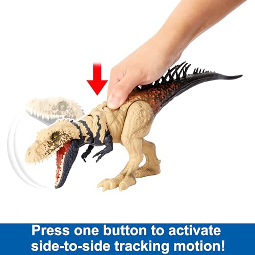 Mattel Jurassic World Gigantic Trackers Action Figure, Bistahieversor Dinosaur Toy with Movement & Tracking Accessory, 14-inches Long - image 2