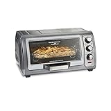 Hamilton Beach Countertop Toaster Oven, Easy Reach With Roll-Top Door, 6-Slice, Convection (31123D), Silver