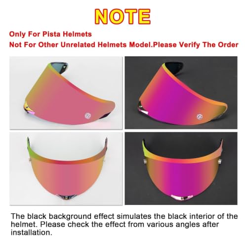Image of PSLER Pista GP RR visor - Pista Helmet Visor Motorcycle Face Shield Replacement for Pista GPR CORSA-R Pista GPRR RACE 3,Deep Rose Red