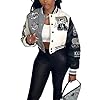 VOIKERDR Button Down Shirts for Women Outerwear Windbreaker Varsity Jacket for Women Summer Lightweight Jacket 2023