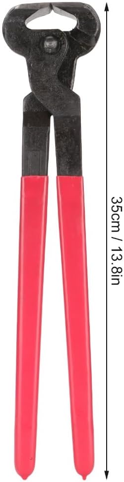 Hoof Nipper Trimmer, 14 Inch 45 Steel Farrier Clipping Pliers, Red Equine Hoof Trimming Tool for Horses