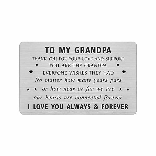CPLJW to My Grandpa Gifts from Grandchild - Grandpa Birthday Card Gifts - Grandpa Wallet Card Gifts