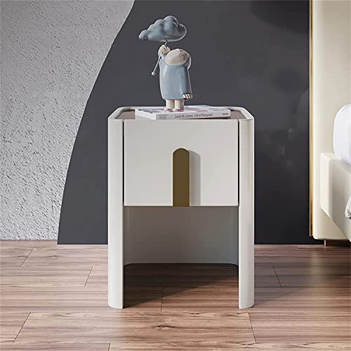 Chevet laque piano blanc style italien meuble de nuit haut de gamme modern