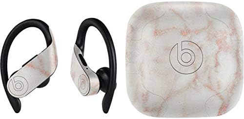 Skinit Decal Audio Skin Compatible with PowerBeats Pro - Rose Gold Marble Design
