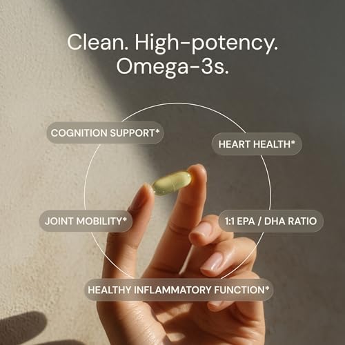 Image of Blueprint Bryan Johnson Omega-3 - Vegan Algae Omega 3 Supplement with EPA /DHA - 800mg Plant-Based for Brain, Heart & Joint Support - High Absorption Triglyceride Form - 1:1 EPA /DHA