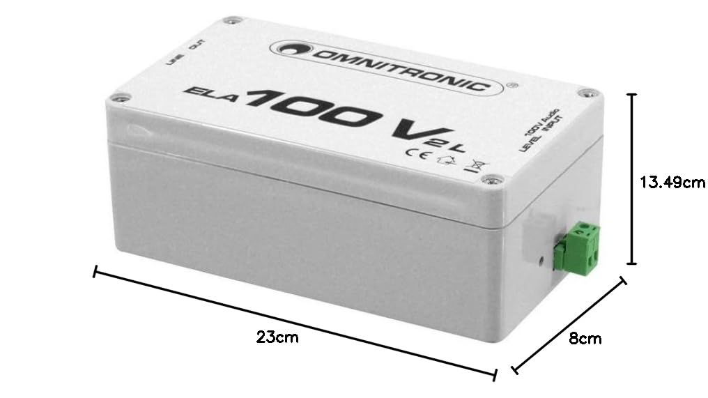 Omnitronic 061191 ELA-100V-2-L Transformer Blanc