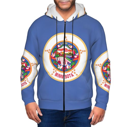 Sweat à capuche imprimé Minnesota imprimé graphique et coupe décontractée - 7