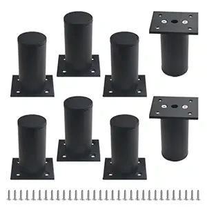 WMYCONGCONG 8 Pcs Aluminum Alloy Cabinet Feet Height 3.15 inch/ 80mm Thickened Furniture Legs with Screws Sofa Support Foot Adjustable Cabinet Legs for Cupboard Sofa Kitchen Couch Bookcase (8)