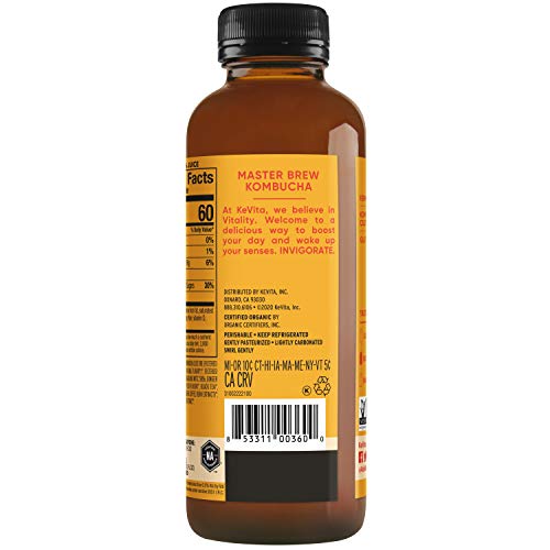 Kevita Master Brew Kombucha, Pineapple Peach, With Live Probiotics, 15.2 Oz. #TOP4