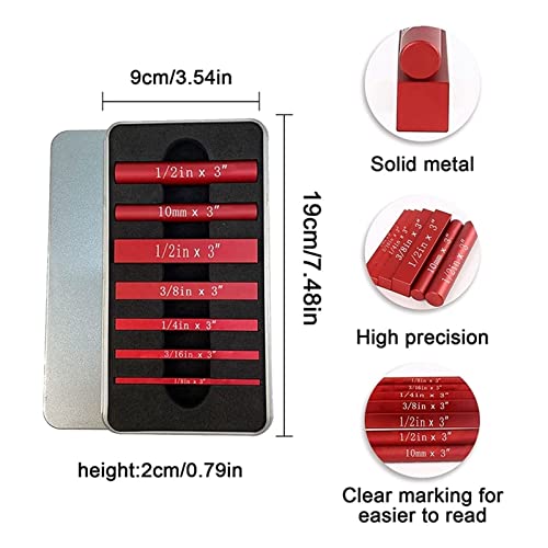 Setup Blocks 7 Pcs Gauge Block Set Aluminum Height Gauges Set Setup Bars Precision Bars Testing Gage Block Gage Measuring Tool Woodworking Tools - Image 4
