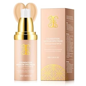 Foundation 4 in 1 – Foundation with SPF 50+, Longwearing & Waterproof, Color Changing Foundation Hydrating Concealer Light Spectrum for Gym, Sport, 30g/1.05 fl.oz